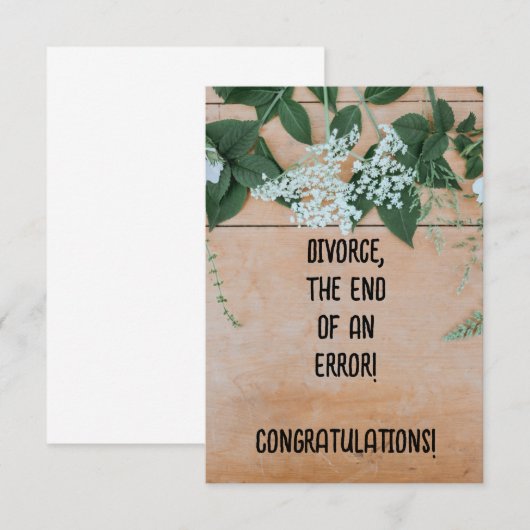 Scheidungskarte Dankeskarte (Vorne/Hinten)