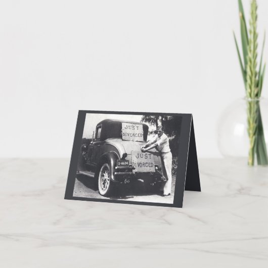 Scheidungskarte, getrennt, einsam, allein, Grußkar Karte (Vorderseite)