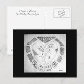 Scheidungsmaske Postkarte (Vorne/Hinten)