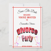 Scheidungsname Party Name beliebiges Datum und Ort Save The Date (Vorderseite)