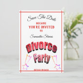 Scheidungsname Party Name beliebiges Datum und Ort Save The Date (Stehend Vorderseite)