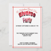 Scheidungsname Party Name beliebiges Datum und Ort Save The Date (Rückseite)