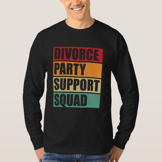 Scheidungsparty Support Squad retro Scheidung Vint T-Shirt (Vorderseite)