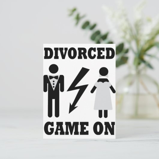 Scheidungsspiel Postkarte (Stehend Vorderseite)