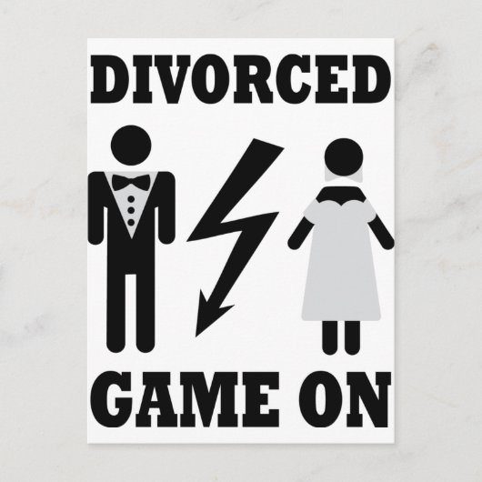 Scheidungsspiel Postkarte (Vorderseite)