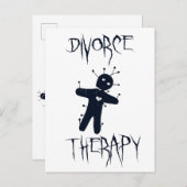 Scheidungstherapie - Funny Voodoo Doll Postkarte (Vorne/Hinten)
