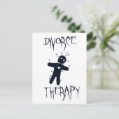 Scheidungstherapie - Funny Voodoo Doll Postkarte (Stehend Vorderseite)