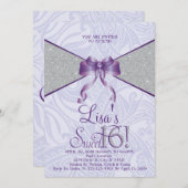 Schein 16. Geburtstag, Glitzer-Einladungen Einladung (Vorne/Hinten)