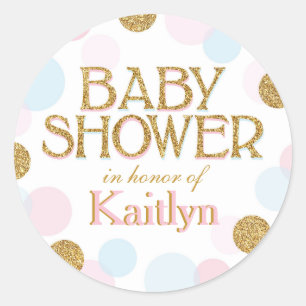 Schein besprühen Punkt-Babyparty-Aufkleber Runder Aufkleber