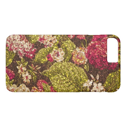 Schein-Effekt-Blumenbrokat Case-Mate iPhone Hülle (Rückseite (Horizontal))