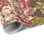 Schein-Effekt-Blumenbrokat Geschenkpapier (Rolleneckpunkt)