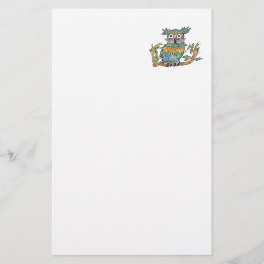 Schein-Eule Briefpapier (Vorderseite)