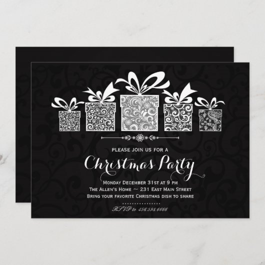 Schein-Geschenk Chrismas Einladung (Vorne/Hinten)