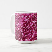 Schein-Glitter-Kaffee-Tasse des heißen Rosas Kaffeetasse (Vorderseite Links)