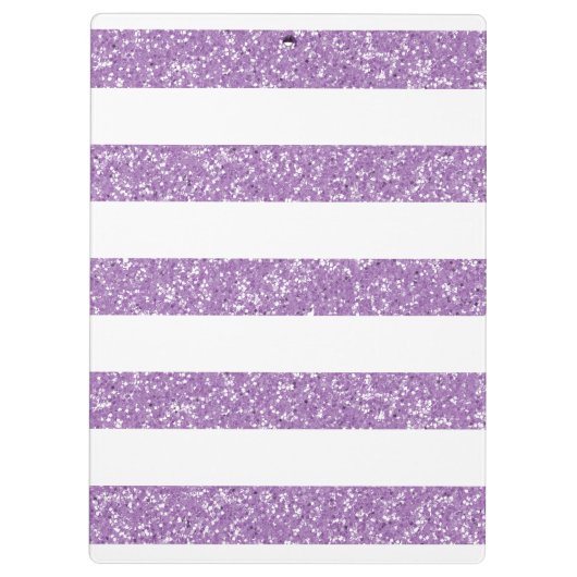 Schein-Glitzer-Blick Stripes Klemmbrett (Rückseite)