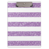 Schein-Glitzer-Blick Stripes Klemmbrett (Vorderseite)