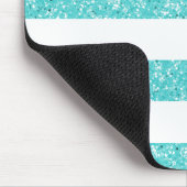 Schein-Glitzer-Blick Stripes Mousepad (Ecke)