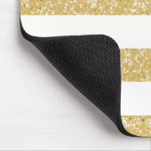 Schein-Glitzer-Blick Stripes Mousepad (Ecke)