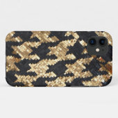 Schein-Glitzer-Gold Bling Case-Mate iPhone Hülle (Rückseite (Horizontal))