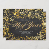 Schein-Glitzer-neue Jahr-Einladung Einladung (Vorne/Hinten)