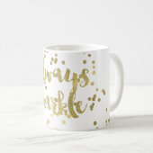 Schein-GoldConfetti Kaffeetasse (VorderseiteRechts)