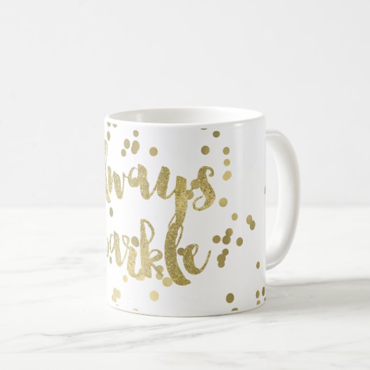 Schein-GoldConfetti Kaffeetasse (VorderseiteRechts)