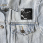 Schein-Heels-danken schwarzer Button (Beispiel)