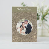 Schein-Hochzeits-Foto danken Ihnen Karten (Stehend Vorderseite)