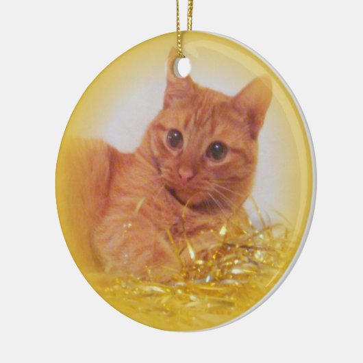 Schein-Katze Keramikornament (Links)