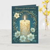 Schein-Kerzen für Haft-Sin Leitlicht Karte (Gelbe Blume)