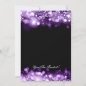 Schein-Lichter Herr-Frau Couples Shower Purple Einladung (Rückseite)