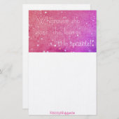 Schein stationär briefpapier (Vorne/Hinten)