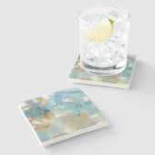 Schein-Strand Steinuntersetzer (Seitenansicht)