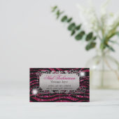 Schein u. Glanz Fuschia u. Zebra: Visitenkarten Visitenkarte (Stehend Vorderseite)