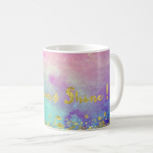 Schein-und Shine-Goldschein-Wasserfarbe-Tasse Kaffeetasse (VorderseiteRechts)
