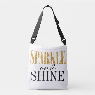 Schein-und Shine-niedliche Zitat-Typografie Tragetaschen Mit Langen Trägern