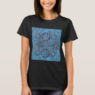 Scheinakazie und erste Frühlingsblumen-Radialen au T-Shirt