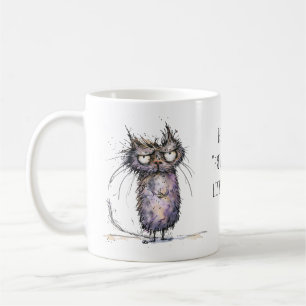 Scheinbar Zuhören Gesicht Whimsical Katze Arbeits  Kaffeetasse