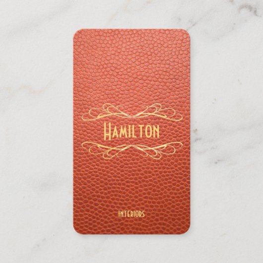 Scheinbare lederne Instagram Art TANs Visitenkarte (Vorderseite)