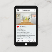 Scheinbare lederne Instagram Art TANs Visitenkarte (Rückseite)