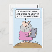 Scheinheiligkeit der Gebote Postkarte (Vorne/Hinten)