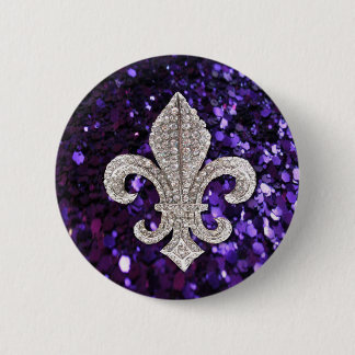 Scheinjuwel LilieSequins lila Button