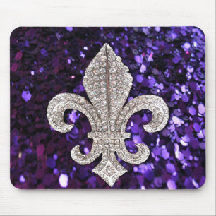 Scheinjuwel LilieSequins lila Mousepad