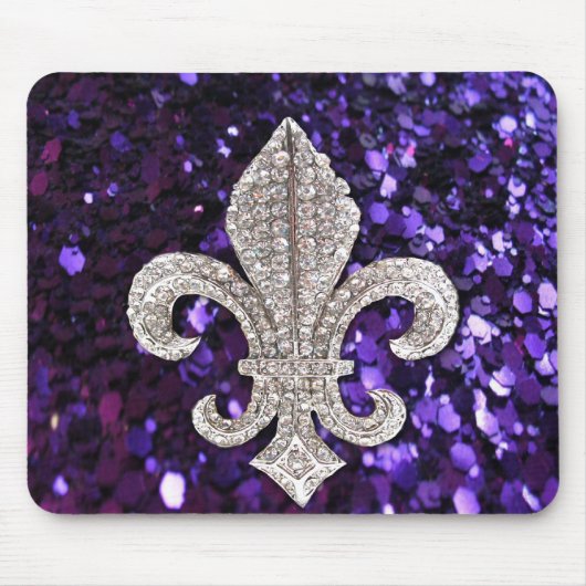 Scheinjuwel LilieSequins lila Mousepad (Vorne)