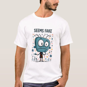 Scheint Falscher Lustiger Verdächtiger Alien Chara T-Shirt