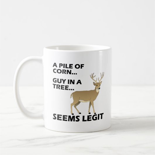 Scheint Legit Funny Hunting Mug Kaffeetasse (Links)