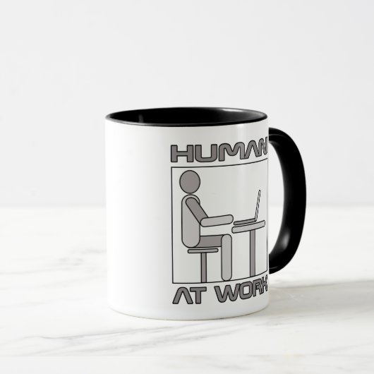 Scheintätige Menschen am Arbeitsplatz Tasse (VorderseiteRechts)