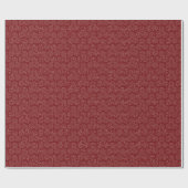 Scheintriskelion Dreifachspirale auf dunklem Rot Geschenkpapier (Flach)