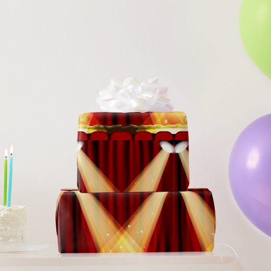 Scheinwerfer auf Bühne Geschenkpapier
