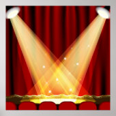 Scheinwerfer auf Bühne Poster (Vorne)